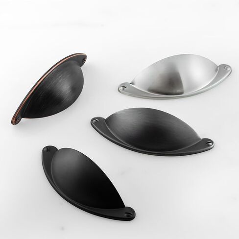 أجهزة هيستيا 10 قطع | درج مقاس 2 1/2 بوصة يسحب مقابض خزانة المطبخ السوداء ومقابض درج خزانة الملابس | سحب خزانة الحمام باللون الأسود غير اللامع | أدوات سحب كأس أجهزة الخزانة السوداء للأدراج (Z7.10.D) in Kuwait