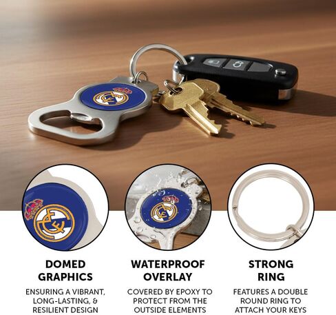 Desert Cactus Real Madrid FC Keychain Bottle Opener Los Blancos Madridistas Club Soccer Car Keys Official Fan Gear (Design A) in Saudi Arabia