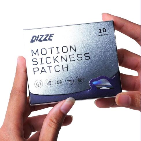 Dizze Motion Sickness Patches for Cruise & Travel – Non Drowsy Nausea Patch with Ginger – Sea Sickness Relief for Boats, Cars, Flights, Gaming – Motion Sickness Patches for Kids & Adults (10 Count) in Saudi Arabia