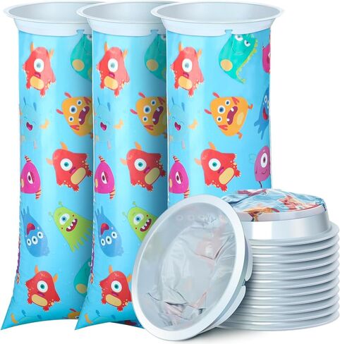 Jetec 48 Pcs Disposable Vomit Bags 1000ml Nausea Emesis Barf Bags for Travel Airline Health Reason Morning Sickness Nausea Puke Car Sick Pregnancy(Fresh Style) in Saudi Arabia