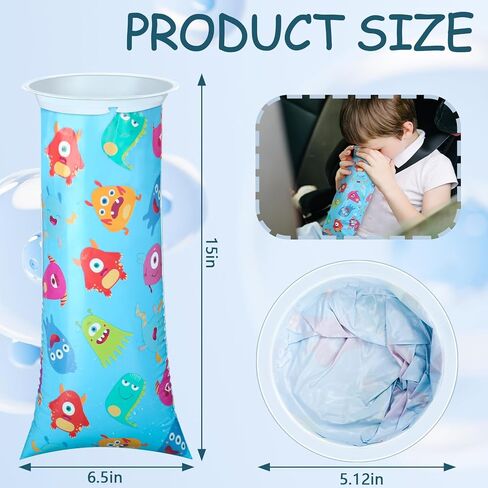 Jetec 48 Pcs Disposable Vomit Bags 1000ml Nausea Emesis Barf Bags for Travel Airline Health Reason Morning Sickness Nausea Puke Car Sick Pregnancy(Fresh Style) in Saudi Arabia