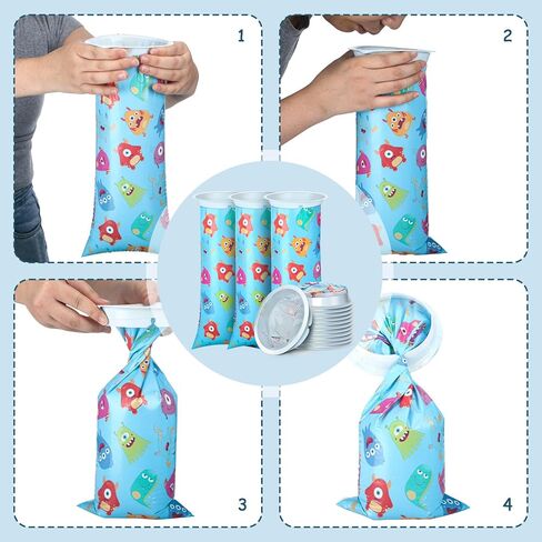 Jetec 48 Pcs Disposable Vomit Bags 1000ml Nausea Emesis Barf Bags for Travel Airline Health Reason Morning Sickness Nausea Puke Car Sick Pregnancy(Fresh Style) in Saudi Arabia