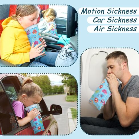Jetec 48 Pcs Disposable Vomit Bags 1000ml Nausea Emesis Barf Bags for Travel Airline Health Reason Morning Sickness Nausea Puke Car Sick Pregnancy(Fresh Style) in Saudi Arabia