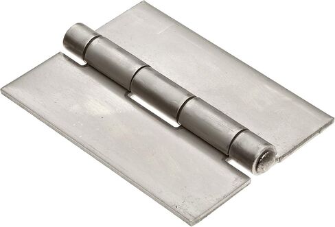 Stainless Steel 316 Butt Hinge without Hole, Unfinished, 0.120" Leaf Thickness, 4" Open Width, 1/4" Pin Diameter, 4" Long, Non-Removable Pin (Pack of 1) in Saudi Arabia