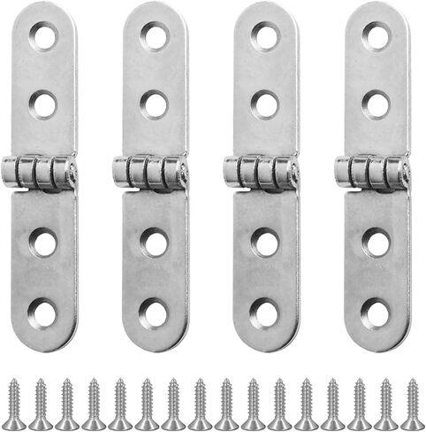 Strap Hinges Cabinet Hinge Repair Plate Set Butt Hinges Folding Flat Hinges with Screws Metal Hardware 4 Pack in Saudi Arabia