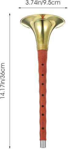 BESTYASH Professional Suona Instrument in D Key Red Sandalwood Body with Plastic Reed and Horn Traditional Chinese Ethnic Wind Musical Instrument for Folk Performance Random Random Color in Kuwait