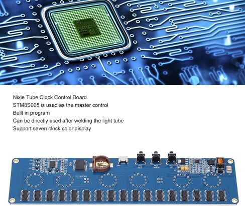 Nixie Tube Clock Control Board, Drive Board with 7 Colors Glowing Display for DIY Projects in Kuwait