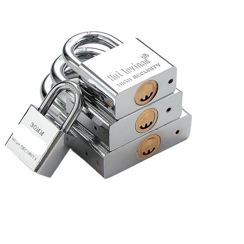 Stainless Steel Padlock Household Small Lock Head Prying Dormitory Locker 1Pcs(40MM Single 4keys) in Saudi Arabia