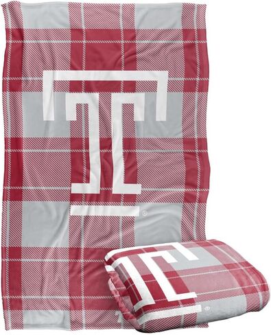 LOGOVISION Temple University Campus Plaid Spirit Silky Touch Super Soft Throw Blanket 36"x58" in Saudi Arabia