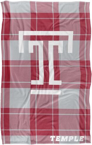 LOGOVISION Temple University Campus Plaid Spirit Silky Touch Super Soft Throw Blanket 36"x58" in Saudi Arabia