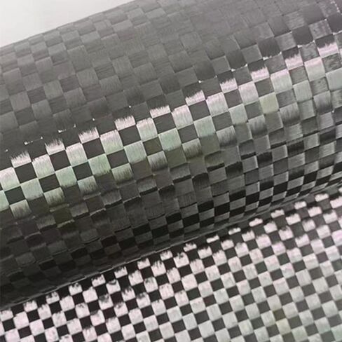 12K 200gsm Spread Tow Plain Weave 8 * 8mm Plaid Carbon Fibre Fabric Cloth 19.5" Width 39.4"Long in Kuwait