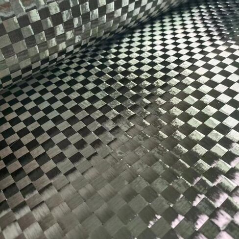 12K 200gsm Spread Tow Plain Weave 8 * 8mm Plaid Carbon Fibre Fabric Cloth 19.5" Width 39.4"Long in Kuwait