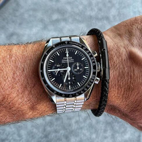 Elegatto Elagio Premium Braided Leather Bracelet for Men | Full-Grain Braided Leather with Sterling Silver Polished Stainless Steel Clasp | Men’s Designer Bracelets in Kuwait