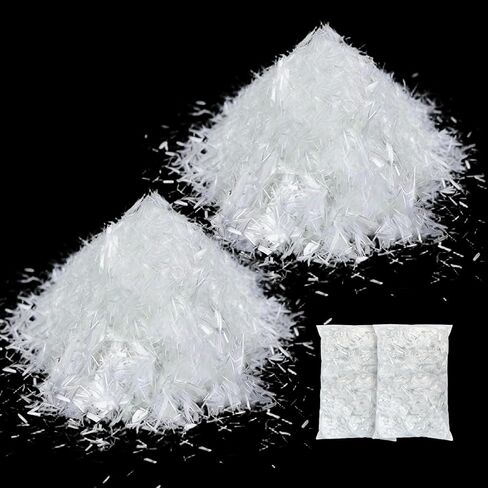 2 Pcs 20 Lb 3/4'' (19 mm) Fiberglass for Concrete Cement Mortar Mix, AR Glass Chopped Strand Fiberglass for Reinforcing Concrete Building Walls and Garden Floors in Saudi Arabia