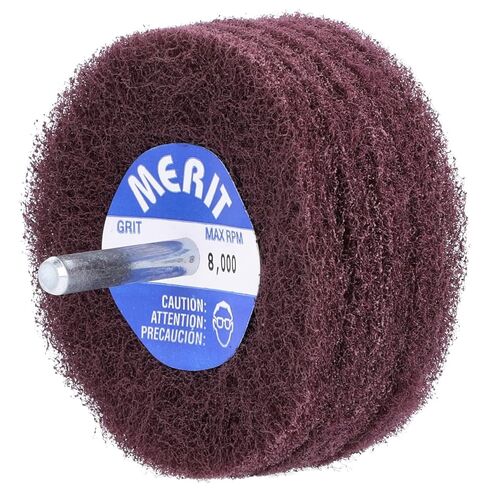 نورتون 8834131497 3x1/2x1/4 بوصة. Merit Deburring & Finishing Non-Woven Spindle-Mounted Wheel, Very Fine Grit, 5 Ply, 10 pack in Saudi Arabia