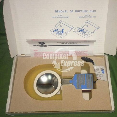 Continental Disk Corp. 8022403A قرص تمزق SANITRX (SF) مقاس 3 بوصة (28.8 رطل لكل بوصة مربعة عند 131F) in Saudi Arabia