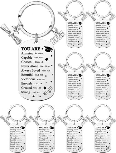 Sureio 12 PCS Class of 2025 Keychain Treguation Homphes Bulk Senior Night Gifts for Women Men in Kuwait