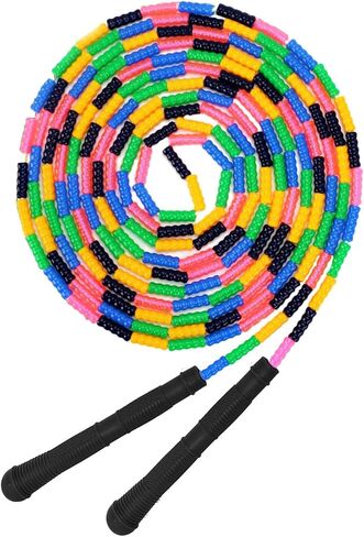 Dutch Jump Rope 16 FT 1 Pack/2 Pack, Long Soft Beaded Jump Rope, Adjustable Segmented Skipping Rope for Kids Adults, Multiplayer Jumping Rope for Fitness Outdoor in Saudi Arabia