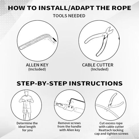 Hererope Weighted Jump Ropes for Men & Women, 1/2 LB Jump Rope Weighted With Ball-bearing, No-Slip Grip, Durable Steel Cable, Heavy Jump Rope Designed for Fitness, High-Intensity Strength Workouts, crossfit in Kuwait