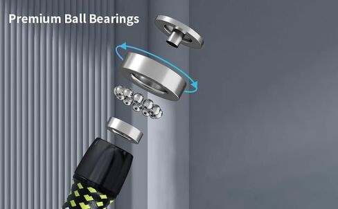 Hererope Weighted Jump Ropes for Men & Women, 1/2 LB Jump Rope Weighted With Ball-bearing, No-Slip Grip, Durable Steel Cable, Heavy Jump Rope Designed for Fitness, High-Intensity Strength Workouts, crossfit in Kuwait