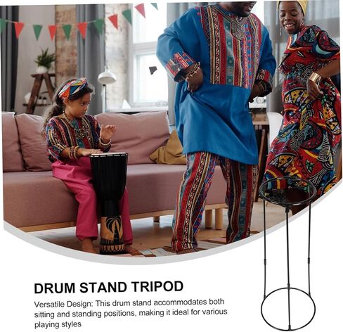 Generic African Hand Drum Stand Drum Rack for Adults Ergonomic for Long Sessions in Saudi Arabia
