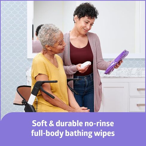 Medline ReadyBath Fresh Unscented Shower Wipes, 240 Count, No-Rinse Bath Wipes, Hypoallergenic, pH-Balanced, Unscented and Alcohol-Free in Kuwait