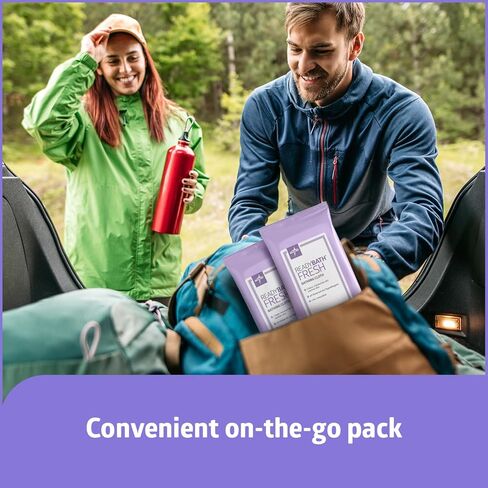 Medline ReadyBath Fresh Unscented Shower Wipes, 240 Count, No-Rinse Bath Wipes, Hypoallergenic, pH-Balanced, Unscented and Alcohol-Free in Kuwait