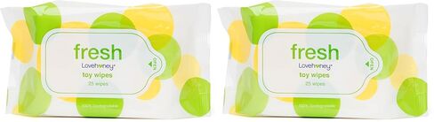 Lovehoney Fresh Toy & Body Wipes - Aloe Vera Wipes - Resealable Packet - Pack of 25 in Kuwait