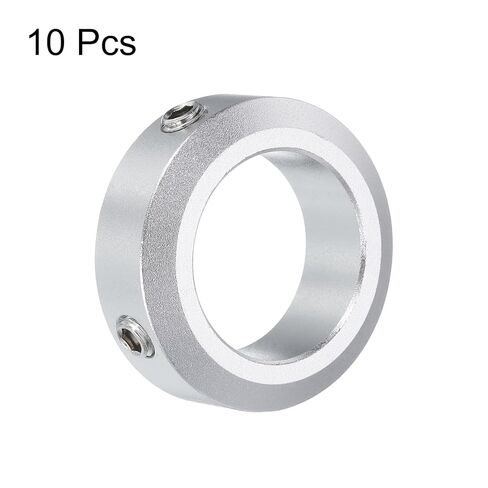 uxcell 10pcs Set Screw Collars 25mm Bore, Aluminum Shaft Collars, 38mm OD and 12mm Thickness, Set Screw Clamp Collar, Stop Collar for Linear Rod Shaft Guide in Kuwait