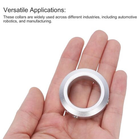 uxcell 10pcs Set Screw Collars 25mm Bore, Aluminum Shaft Collars, 38mm OD and 12mm Thickness, Set Screw Clamp Collar, Stop Collar for Linear Rod Shaft Guide in Kuwait