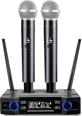 Professional Wireless Microphone for Singing, Cordless Dynamic Mic Handheld Microphone System for Karaoke Party Meeting Church Wedding Home KTV in Saudi Arabia