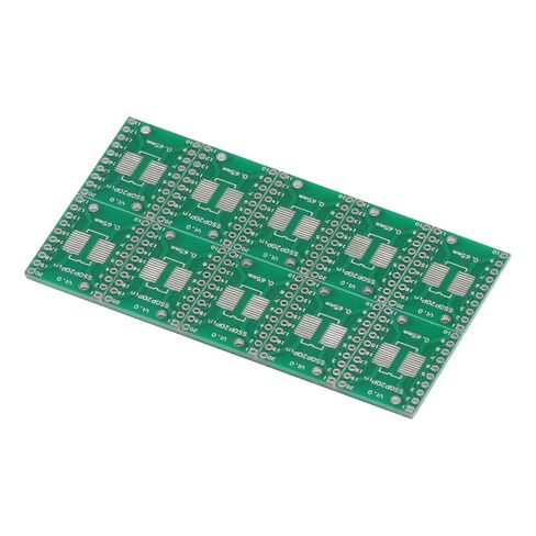 10Pcs SOP20 SSOP20 TSSOP20 to DIP20 Pitch 0.65/1.27mm IC Adapter PCB Board in Saudi Arabia
