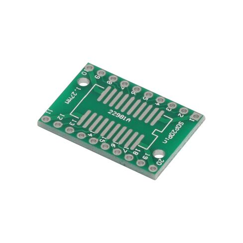 10Pcs SOP20 SSOP20 TSSOP20 to DIP20 Pitch 0.65/1.27mm IC Adapter PCB Board in Saudi Arabia