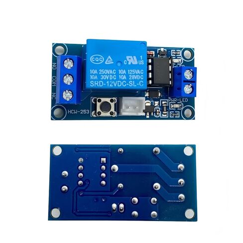 2-Pack 12V Single Bistable Self-Locking Relay Module with Start/Stop Button, Includes Screwdriver in Kuwait