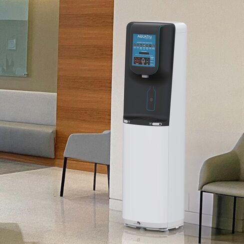 AquaTru Freestanding Model 3 Commercial Water Purification System | 7-Stage Reverse Osmosis (RO) with UV & Mineral Enhancement | موزع ساخن وبارد لدرجة حرارة الغرفة | جهاز استشعار حر اليدين in Kuwait