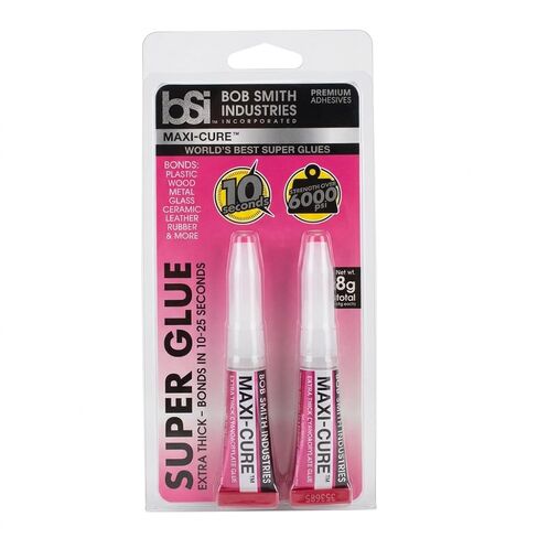 غراء Bob Smith Industries Maxi-Cure™ السميك الفائق - أنابيب 4 جم (عبوة من قطعتين)، لاصق CA عالي القوة للبلاستيك والخشب والمعادن والزجاج والسيراميك والجلود والمطاط - الإصلاح الدقيق والحرف اليدوية in Saudi Arabia