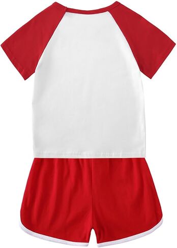 Cinnamoroll Graphic T Shirt and Shorts Set Girls Short Sleeve 2 Piece Lounge Sets Cartoon Summer Active Tracksuit, Light Blue/1, S, Small Petite in Saudi Arabia