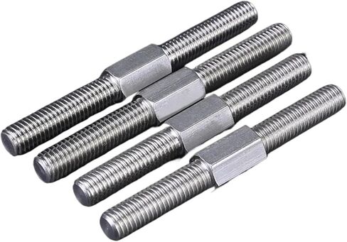Double End Threaded Screw Rod 2Pcs M6 M8 Left and Right Thread Double End Thread Rod 304 Stainless Steel Stud Bolts Rod Tooth Stick Dual Head Threaded Bar(M8x90mm) in Saudi Arabia