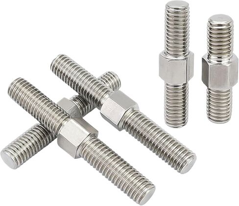 Double End Threaded Screw Rod 2Pcs M6 M8 Left and Right Thread Double End Thread Rod 304 Stainless Steel Stud Bolts Rod Tooth Stick Dual Head Threaded Bar(M8x90mm) in Saudi Arabia