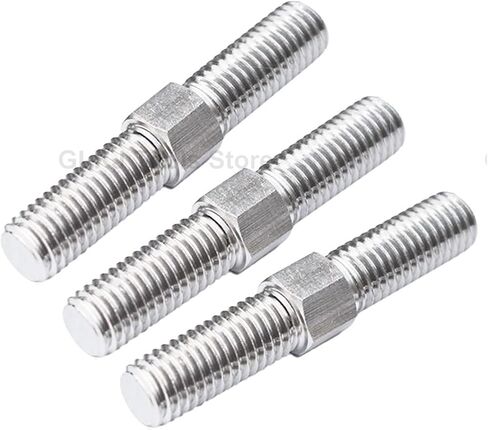 Double End Threaded Screw Rod 2Pcs M6 M8 Left and Right Thread Double End Thread Rod 304 Stainless Steel Stud Bolts Rod Tooth Stick Dual Head Threaded Bar(M8x90mm) in Saudi Arabia
