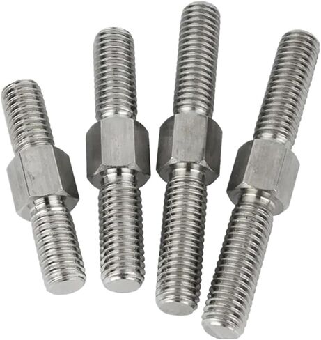 Double End Threaded Screw Rod M3-M16 304 Stainless Steel Bolts Double Threaded Rod Left and Right Thread(M10-2PCS,40mm) in Kuwait