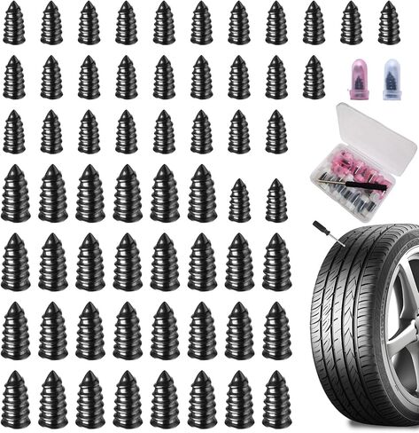 Tire Repair Rubber Nail Kit, Tire Repair Screws, Fast Self-Service Tool for Car, Truck, Motorcycle, Tractor (40Pcs) in Kuwait