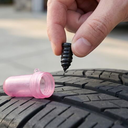 BESPORTBLE Tire Repair Rubber Nails Kit - 42pcs 2026 New Heavy Duty Vacuum Tire Repair Kit with Screwdriver, Screw-in Rubber Plug for Car Motorcycle Truck, Fast Self-Service Puncture Tool, 2 Sizes in Saudi Arabia
