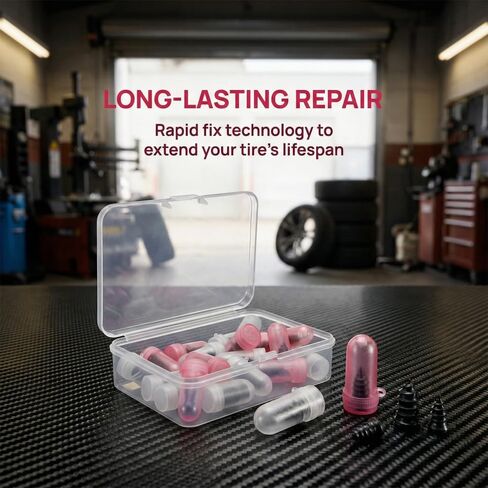 BESPORTBLE Tire Repair Rubber Nails Kit - 42pcs 2026 New Heavy Duty Vacuum Tire Repair Kit with Screwdriver, Screw-in Rubber Plug for Car Motorcycle Truck, Fast Self-Service Puncture Tool, 2 Sizes in Saudi Arabia