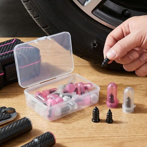 BESPORTBLE Tire Repair Rubber Nails Kit - 42pcs 2026 New Heavy Duty Vacuum Tire Repair Kit with Screwdriver, Screw-in Rubber Plug for Car Motorcycle Truck, Fast Self-Service Puncture Tool, 2 Sizes in Saudi Arabia