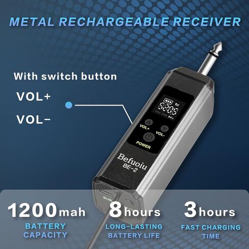 UHF Rechargeable Wireless Microphone for Singing with Handbag, Metal Handheld Dynamic Mic with Receiver, Karaoke Microphone Wireless for Speaker, Dj, 200ft Range of Cordless Mic 2 Pack Set Portable in Saudi Arabia