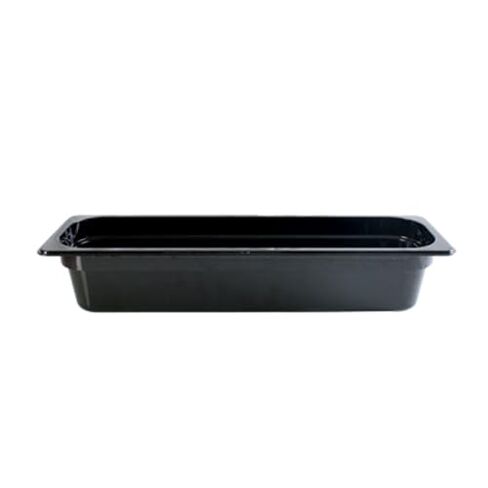 FSE PLPA8124LBK Food Pan, 1/2 Size Long, 4" deep, Shatter and Scratch Resistant, Dishwasher Safe, Polycarbonate, Black, NSF in Saudi Arabia