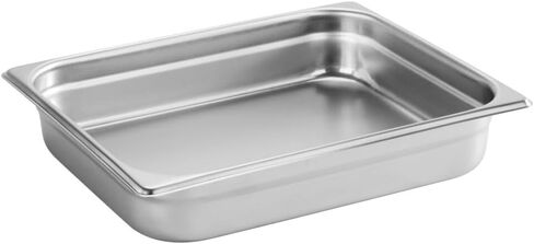 مقلاة طاولة بخار من الفولاذ المقاوم للصدأ مقاس 1/2 من New Star Foodservice، مقاس 12.8 × 10.5 × 2.5 بوصة، من الفولاذ المقاوم للصدأ 18/8، مقياس 24، معتمدة من NSF (مجموعة من 6) in Saudi Arabia