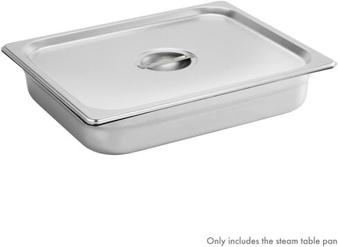 مقلاة طاولة بخار من الفولاذ المقاوم للصدأ مقاس 1/2 من New Star Foodservice، مقاس 12.8 × 10.5 × 2.5 بوصة، من الفولاذ المقاوم للصدأ 18/8، مقياس 24، معتمدة من NSF (مجموعة من 6) in Saudi Arabia