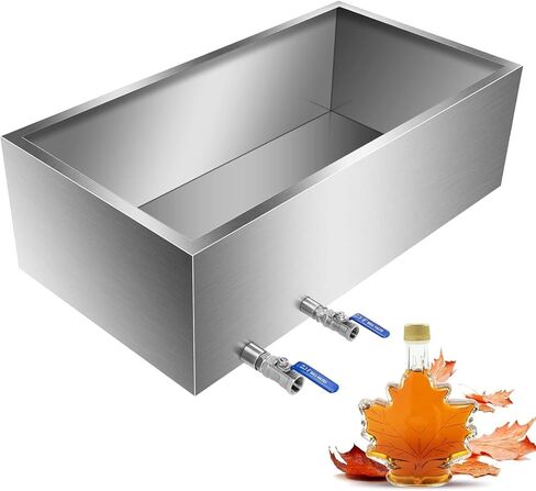 Maple Syrup Evaporator Pan Stainless Steel Maple Syrup Boiling Pan With Valve For Boiling Maple Syrup,30Dx16Wx9.5H in Kuwait
